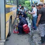 Escena del accidente de tránsito en Managua