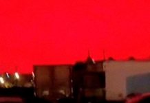 ¡Qué miedo! Apocalíptico cielo se tiñe de rojo en una ciudad de China