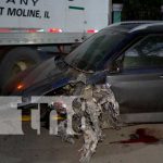 Escena del accidente de tránsito en Carretera Sur, Managua