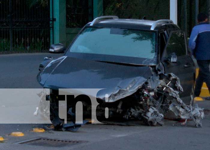 Escena del accidente de tránsito en Carretera Sur, Managua