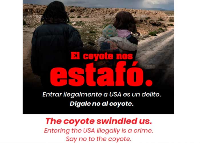 "Dígale No al Coyote": Controversial campaña en Estados Unidos
