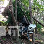 Accidente de tránsito en carretera Matagalpa - La Dalia