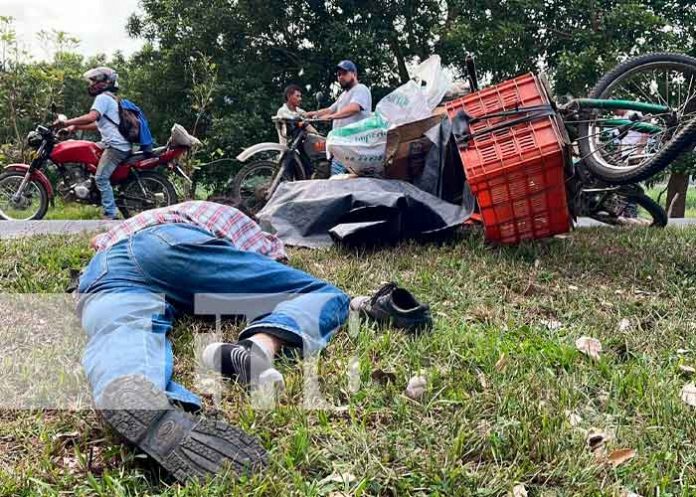 Accidente de tránsito en una comunidad de Jalapa