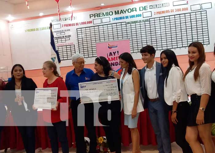 Entrega de utilidades por parte de la Lotería Nacional en Nicaragua