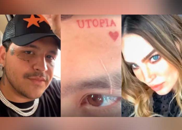 ¡Cierra ciclos! Christian Nodal se borró otro tatuaje en honor a Belinda