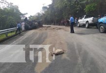 Accidente de tránsito con rastra en Jinotega
