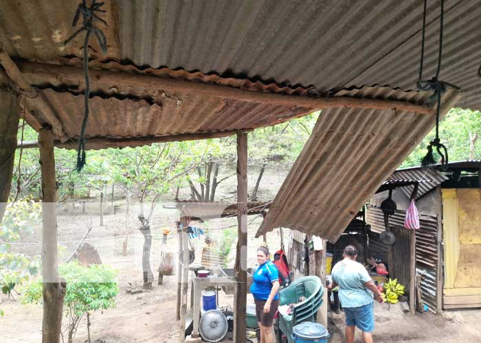 Afectaciones por las lluvias en una vivienda de Rivas
