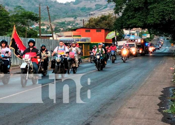 Caravana en Matagalpa para honrar al General Sandino