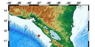 Información sobre sismo en el Pacífico de Nicaragua