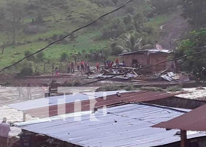 Varios fallecidos, desaparecidos y casas destruida, tras fuertes lluvias en Jinotega