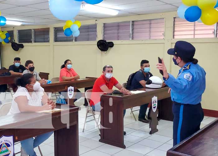 Policía de Chontales inaugura nueva aula virtual para conductores