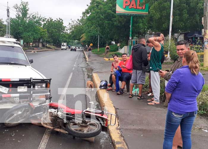 Dos lesionados por accidente de tránsito en Tipitapa