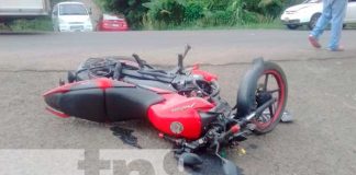 Motociclistas lesionados en el municipio de Villa Sandino, Chontales