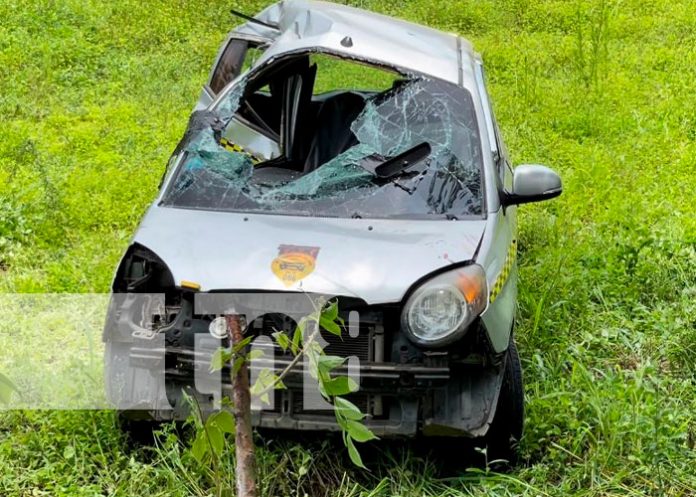 Taxista sufre accidente de tránsito en Jalapa