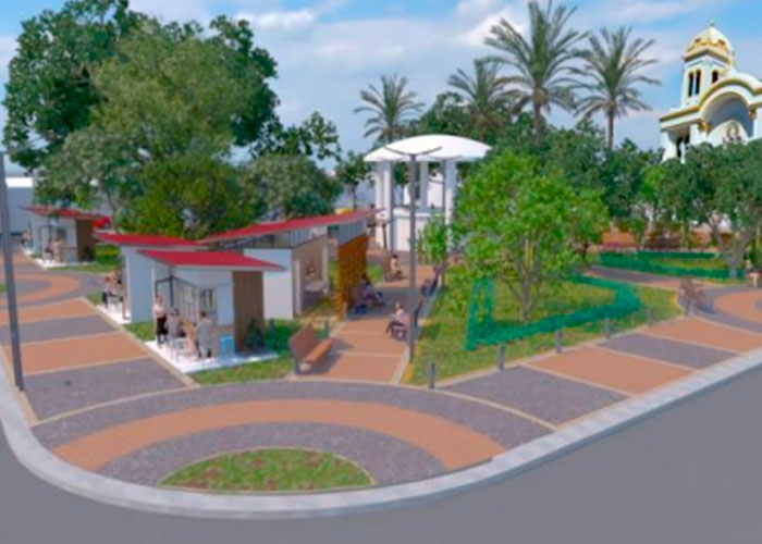 Diseño del nuevo Parque Central Rubén Darío en Diriamba