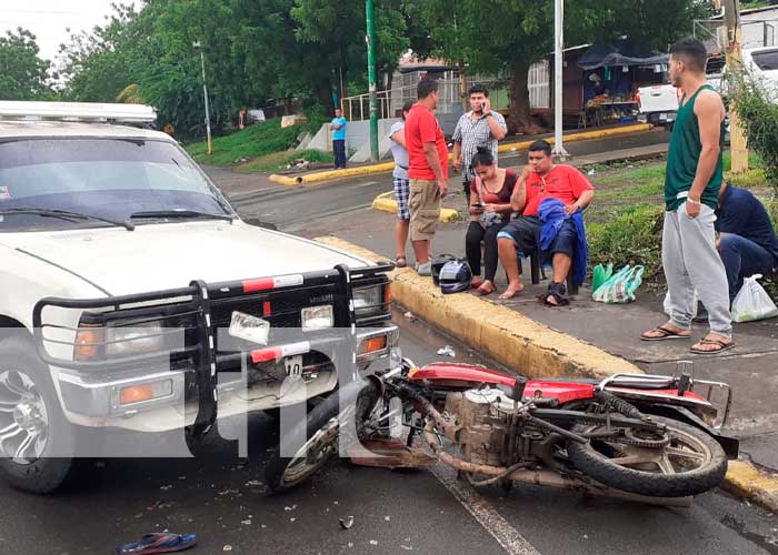 Dos lesionados por accidente de tránsito en Tipitapa