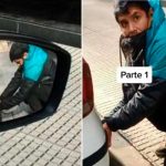 Ladrón intenta robar un carro sin saber que el dueño está adentro