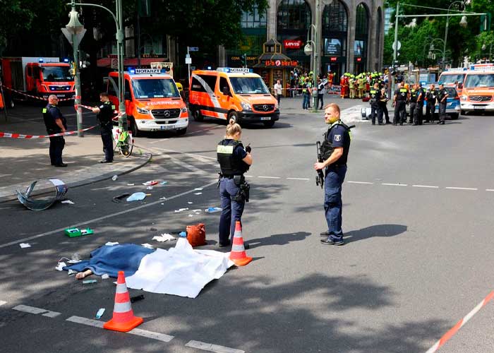 Atropello masivo en Berlín deja un muerto y varios heridos graves