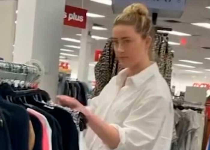 Captan a Amber Heard comprando ropa en tienda de bajo costo