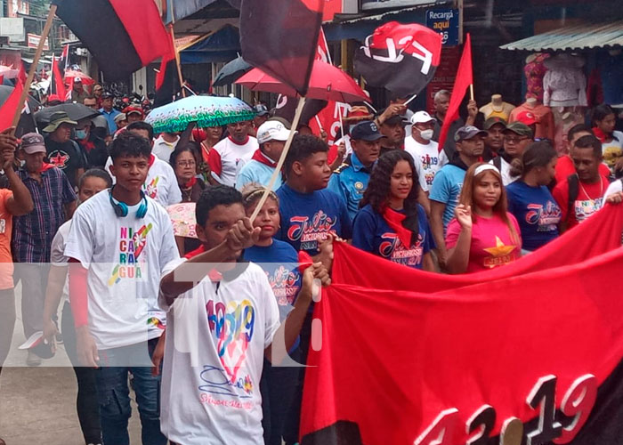 Realizan caminata en San Carlos, en respaldo al buen gobierno de Nicaragua