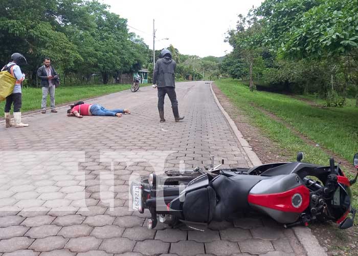 Accidente de tránsito deja a motociclista lesionado en Chontales