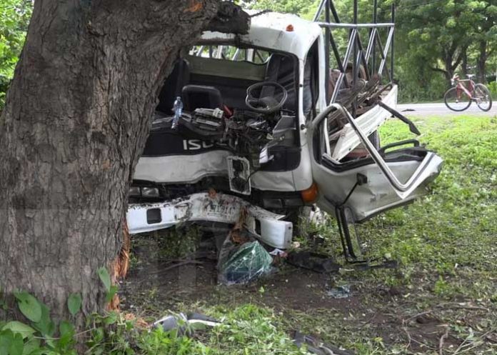Conductor se estrella contra un árbol en León