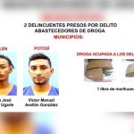 Rivas: Capturan a 2 presuntos vendedores de Marihuana