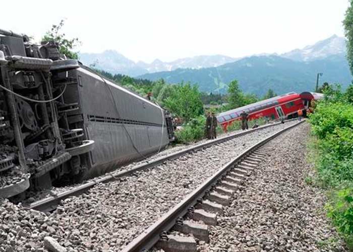 Accidente ferroviario en Alemania deja tres muertos y varios heridos