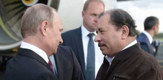 Encuentro del Presidente de Nicaragua, Daniel Ortega, y presidente de Rusia, Vladimir Putin