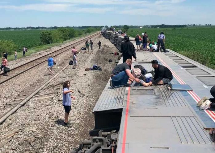 Múltiples heridos tras descarrilamiento de tren en Missouri, Estados Unidos