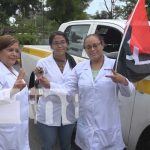 Entrega de ambulancia y camioneta a hospitales en Estelí