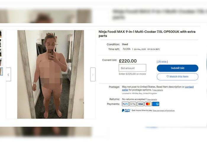 Penoso incidente al subir foto sin ropa en eBay