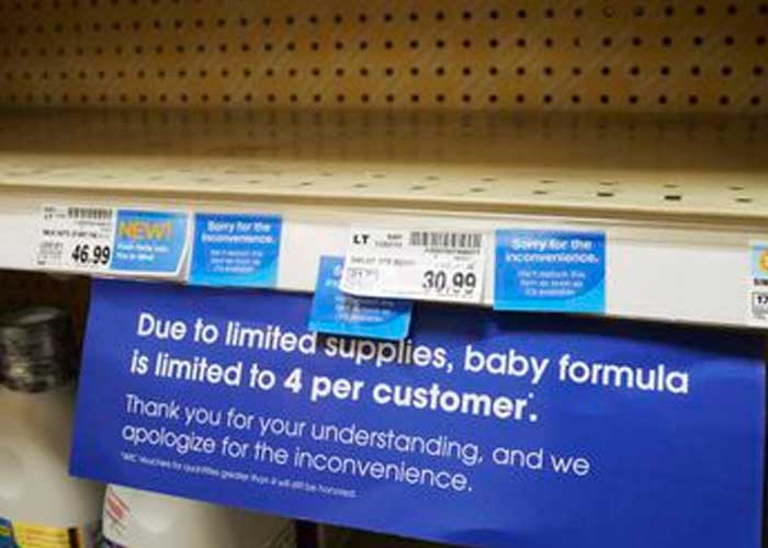 Catastrófica escasez de leche de fórmula para bebés en Estados Unidos