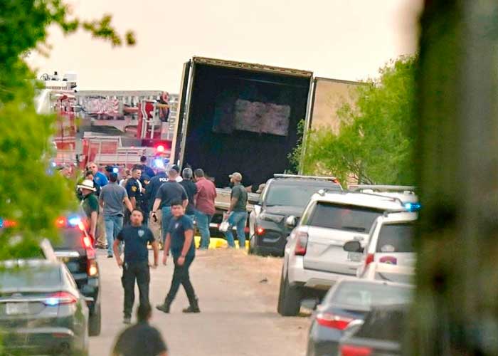 ¡Fatal sueño americano! 50 migrantes muertos dentro de un tráiler en Texas