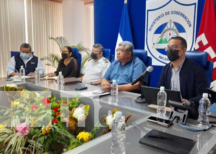 Conferencia de prensa del MIGOB en Nicaragua