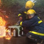 Control de incendio gracias a bomberos de Ometepe