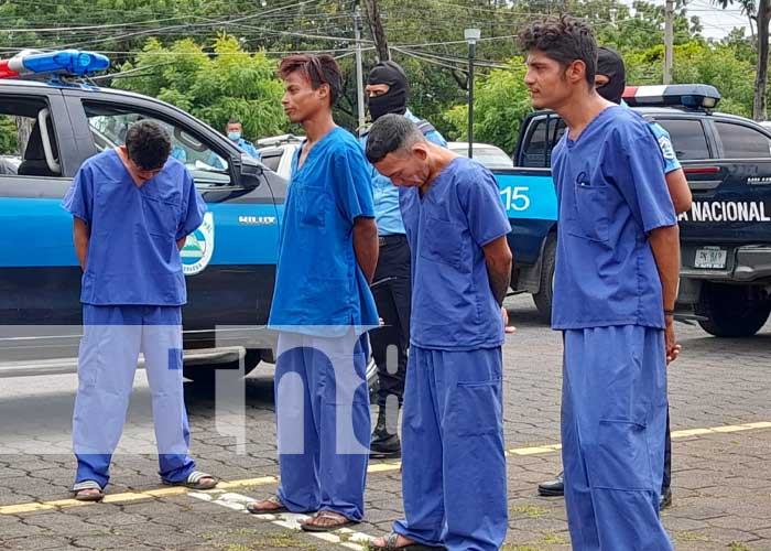 Detención de sujetos acusados por delitos peligrosos en Nicaragua