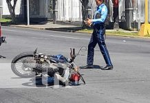 Accidente de tránsito en sector de Las Palmas, Managua