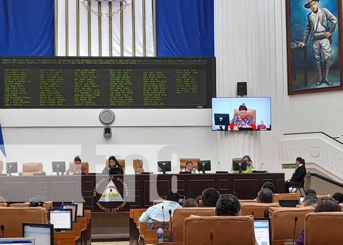 Sesión en el Parlamento de Nicaragua