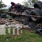 Escena de mortal accidente de tránsito en Jinotega