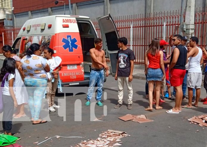 Aparatosa colisión entre bus y camión deja 6 personas lesionas en Managua