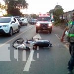 Imprudencia de menor en bicicleta causa triple colisión en Jinotepe