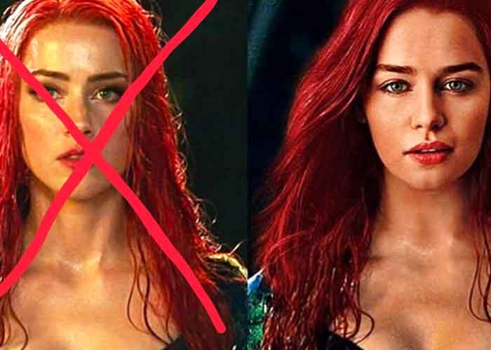 ¡Ya hay reemplazo! Amber Heard sustituida por Emilia Clarke en Aquaman