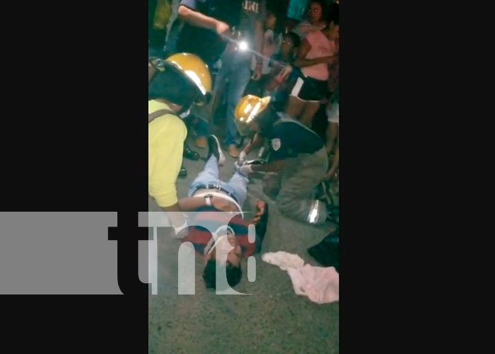 Accidente en Ciudad Sandino deja a un motociclista lesionado