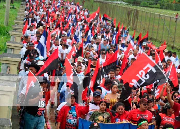 Marcha en Siuna celebra el 43 aniversario de la Revolución Popular Sandinista