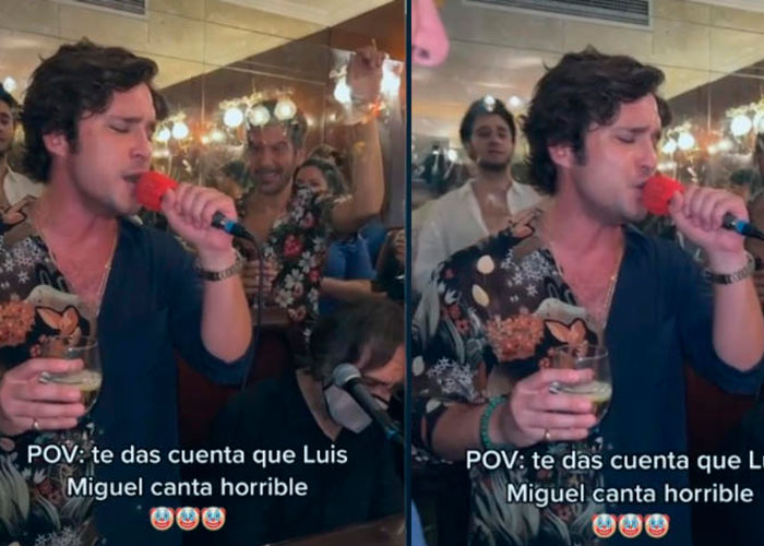 Captan a Diego Boneta "cantando horrible" en un restaurante