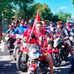 Caravana en celebración del día de la alegría nacional en Tipitapa