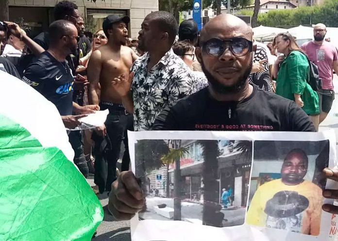 Asesinato de nigeriano causa indignación en Italia