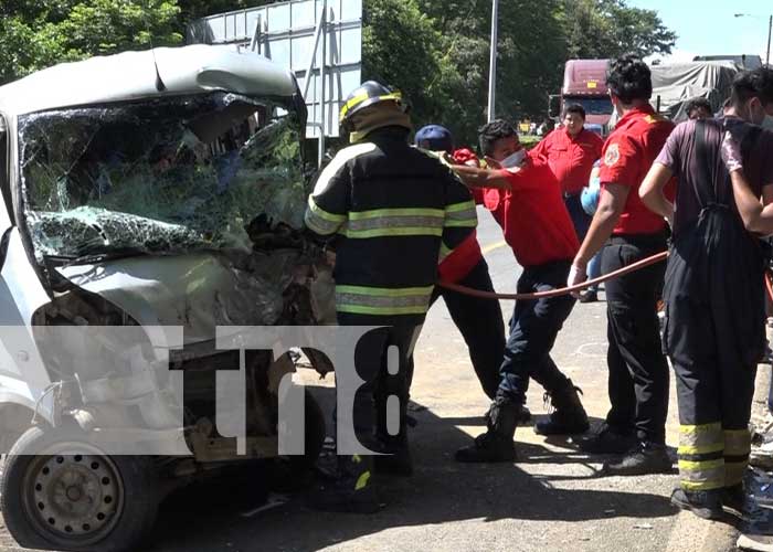 Violento accidente de tránsito en carretera Masaya-Tipitapa