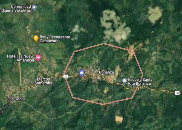Mapa satelital de Bonanza